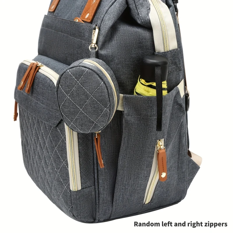 Borsa per mamma classica Borsa per mamma e bambino multifunzionale con ricarica USB Borsa per mamma e bambino leggera in tinta unita Borsa per pannolini Natale, Halloween, regalo di Ringraziamento