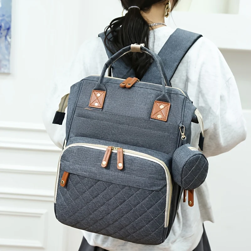 Borsa per mamma classica Borsa per mamma e bambino multifunzionale con ricarica USB Borsa per mamma e bambino leggera in tinta unita Borsa per pannolini Natale, Halloween, regalo di Ringraziamento