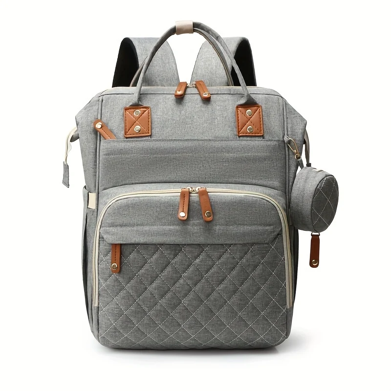 Borsa per mamma classica Borsa per mamma e bambino multifunzionale con ricarica USB Borsa per mamma e bambino leggera in tinta unita Borsa per pannolini Natale, Halloween, regalo di Ringraziamento