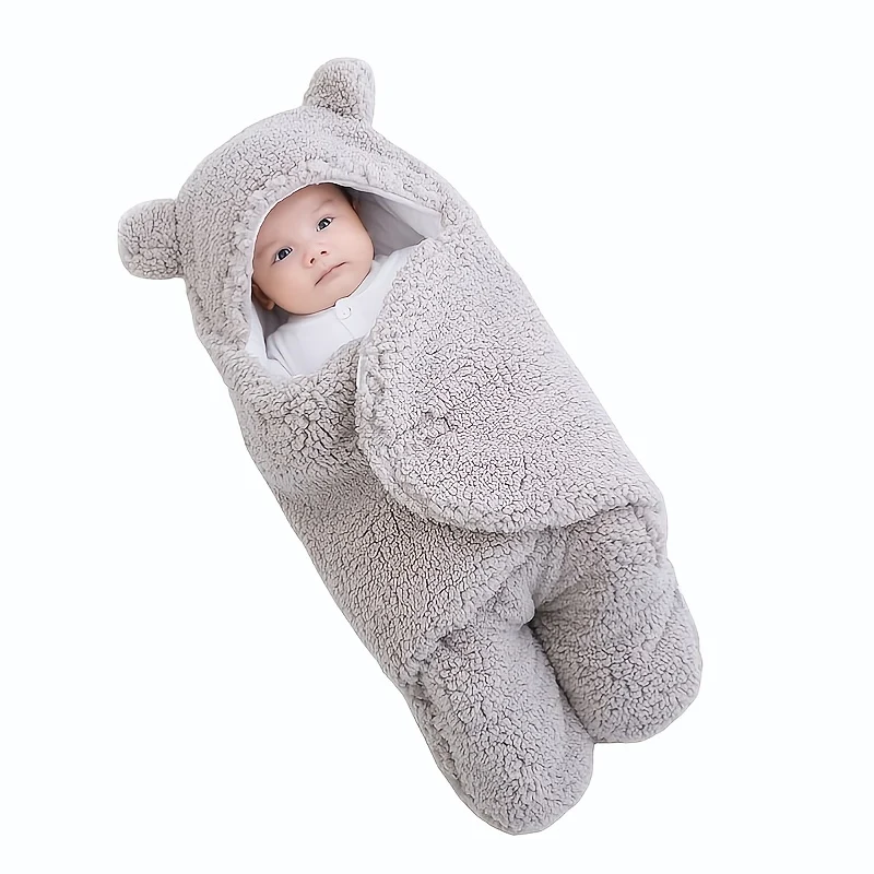 Super Morbido Sacco a Pelo per Bambini in Pile Fluffy Coperta Neonata Calda Ragazzo Ragazza Abbigliamento Infantile Dormire Nursery Wrap
