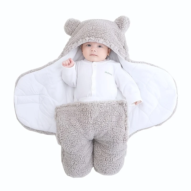 Super Morbido Sacco a Pelo per Bambini in Pile Fluffy Coperta Neonata Calda Ragazzo Ragazza Abbigliamento Infantile Dormire Nursery Wrap
