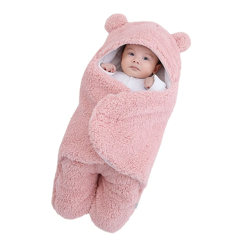 Super Morbido Sacco a Pelo per Bambini in Pile Fluffy Coperta Neonata Calda Ragazzo Ragazza Abbigliamento Infantile Dormire Nursery Wrap