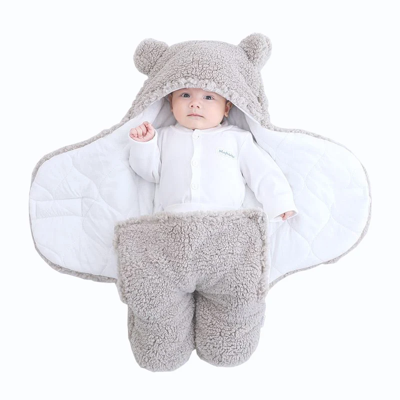 Super Morbido Sacco a Pelo per Bambini in Pile Fluffy Coperta Neonata Calda Ragazzo Ragazza Abbigliamento Infantile Dormire Nursery Wrap