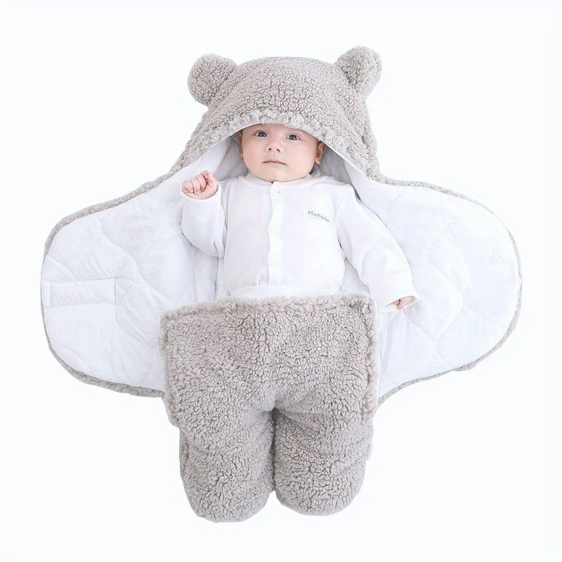 Super Morbido Sacco a Pelo per Bambini in Pile Fluffy Coperta Neonata Calda Ragazzo Ragazza Abbigliamento Infantile Dormire Nursery Wrap