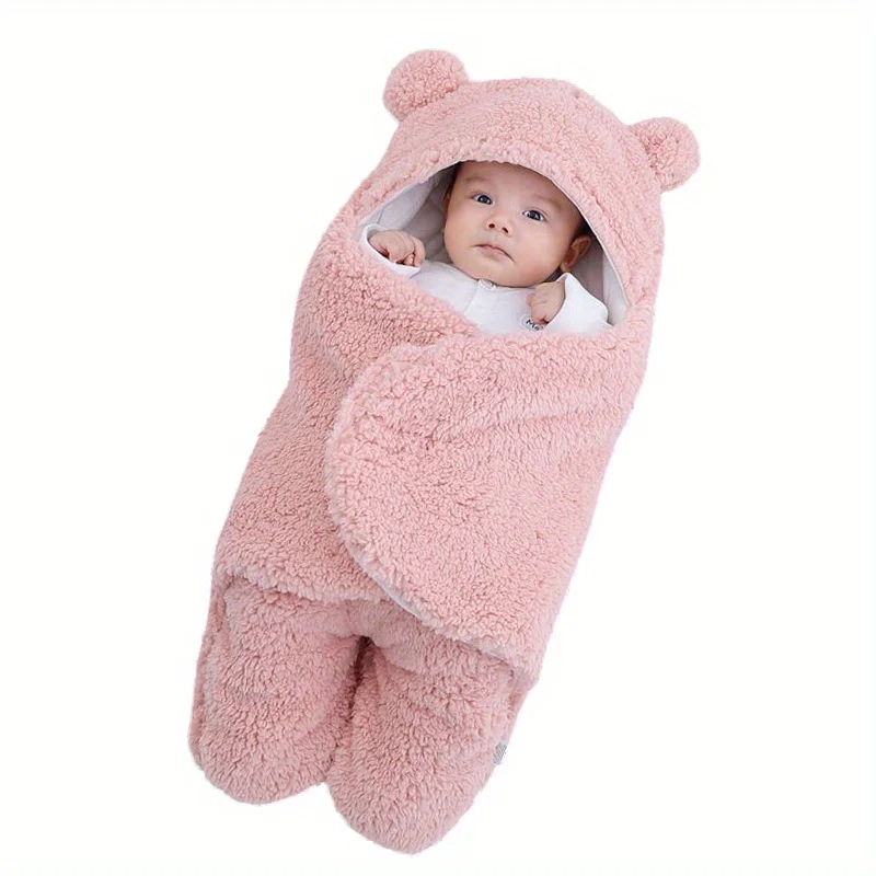 Super Morbido Sacco a Pelo per Bambini in Pile Fluffy Coperta Neonata Calda Ragazzo Ragazza Abbigliamento Infantile Dormire Nursery Wrap