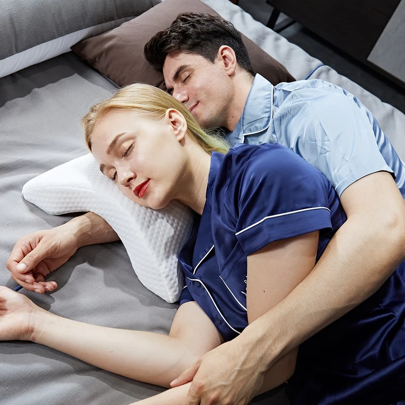 Cuscino Per Coppia Da 1 Pezzo - Fornisce Comfort E Supporto Con Memory Foam - Perfetto Per I Viaggi E Le Coccole