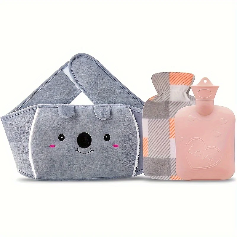 Set 3 Borse Dell'acqua Calda, Borsa Dell'acqua Calda Da 1000 Ml, Borsa Dell'acqua Calda In Gomma, Copertura Morbida In Vita, Collo, Spalle, Schiena, Mani, Gambe, Calore In Vita, Copertura Morbida In Peluche, Borsa Dell'acqua Calda In Gomma Calda