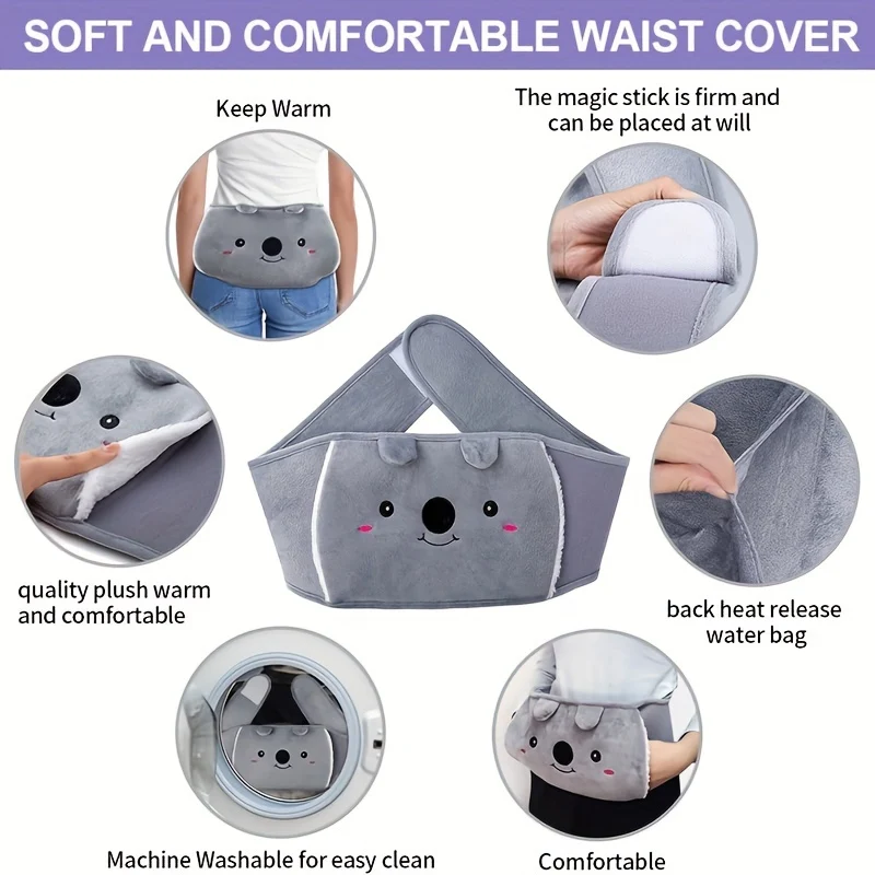 Set 3 Borse Dell'acqua Calda, Borsa Dell'acqua Calda Da 1000 Ml, Borsa Dell'acqua Calda In Gomma, Copertura Morbida In Vita, Collo, Spalle, Schiena, Mani, Gambe, Calore In Vita, Copertura Morbida In Peluche, Borsa Dell'acqua Calda In Gomma Calda