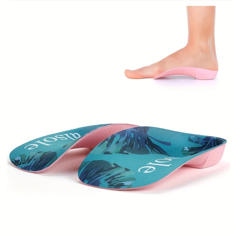 1 Paio Di Solette Ortopediche 3/4, Supporti Ad Arco Alto E Inserti Per Tallone Profondo Per Scarpe