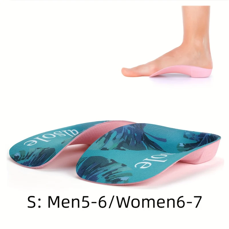1 Paio Di Solette Ortopediche 3/4, Supporti Ad Arco Alto E Inserti Per Tallone Profondo Per Scarpe