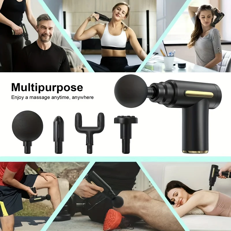 1pc Pistola Per Massaggi, Massaggiatore A Percussione Portatile Per Tessuti Profondi, Design Ultra Compatto Ed Elegante, Alimentato Da Alta Coppia, Regali Per Uomini E Donne