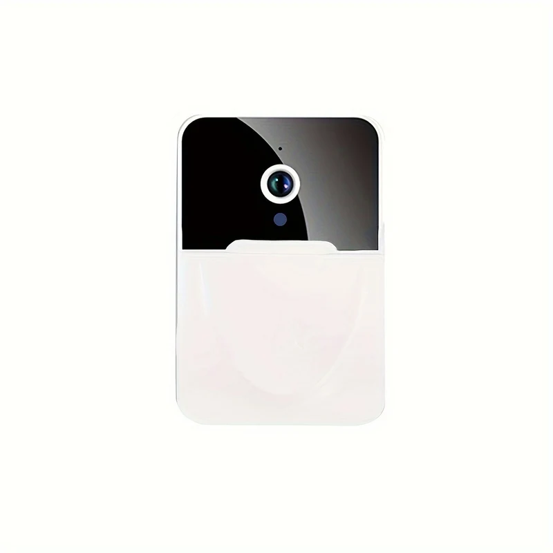 1pc Telecamera Per Campanello Wireless Bianco, Interfono Visivo Intelligente HD Con Visione Notturna Wifi Ricaricabile, Chiamata Vocale Bidirezionale Controllo APP