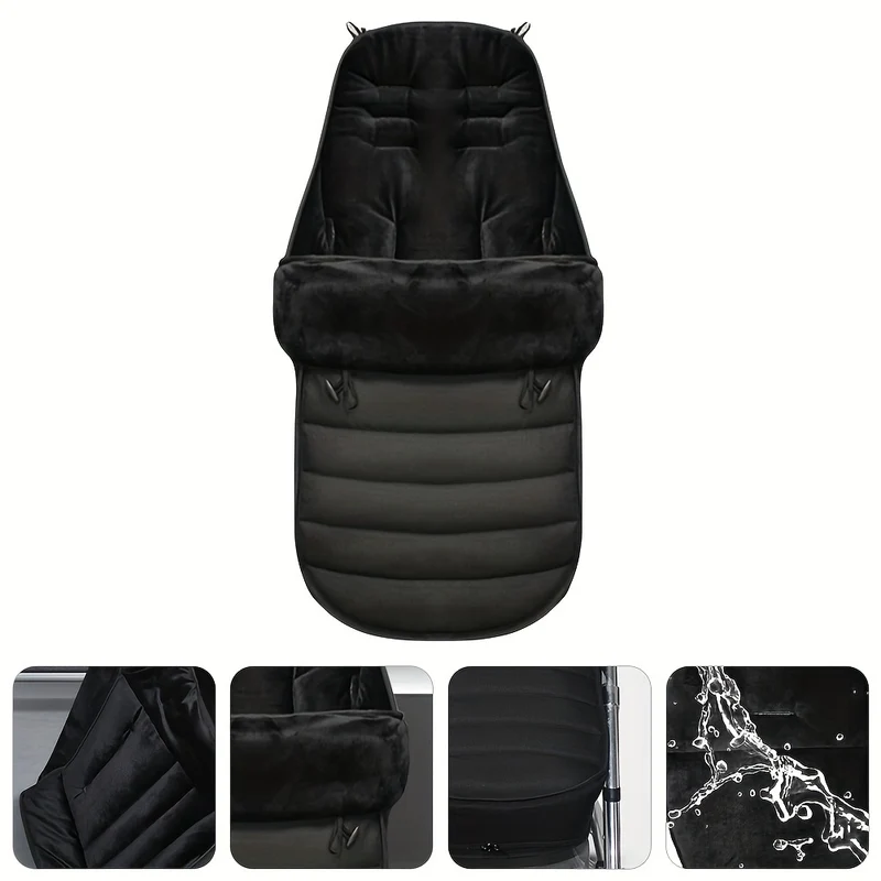 Cuscino Ispessito Per Passeggino, Cuscino In Velluto Addensato Per Passeggino Invernale, Sacco A Pelo, Coprigambe Antivento Accessori Lavabili Per Passeggino