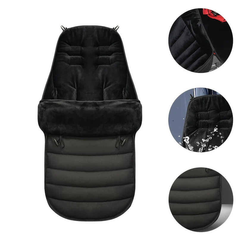 Cuscino Ispessito Per Passeggino, Cuscino In Velluto Addensato Per Passeggino Invernale, Sacco A Pelo, Coprigambe Antivento Accessori Lavabili Per Passeggino