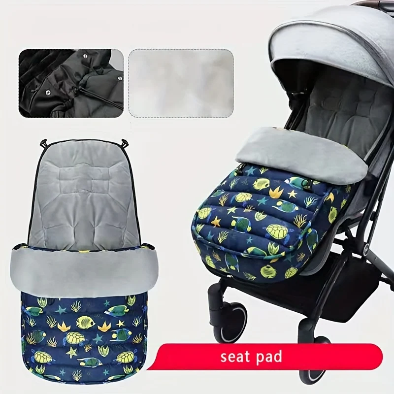Cuscino Ispessito Per Passeggino, Cuscino In Velluto Addensato Per Passeggino Invernale, Sacco A Pelo, Coprigambe Antivento Accessori Lavabili Per Passeggino