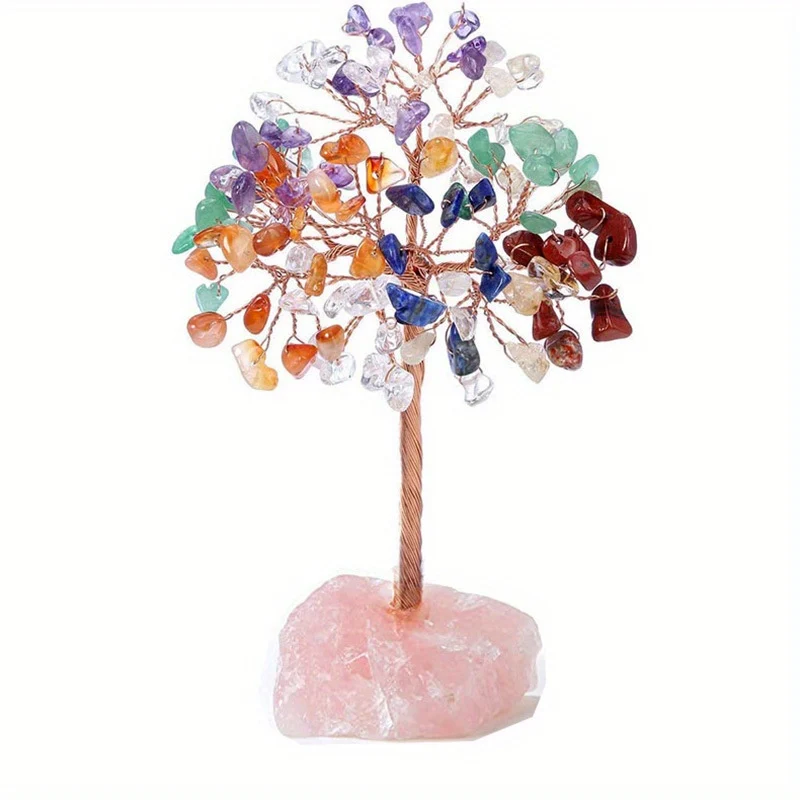 1pc Albero Di Cristallo Di Ametista Naturale, Cristalli Di Guarigione Grezzi Base Di Fluorite Bonsai Albero Dei Soldi Per La Decorazione Della Tavola Del Ministero Degli Interni Ricchezza E Fortuna