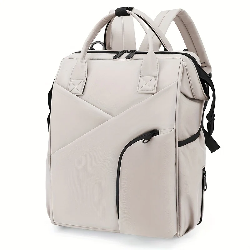 Spazio multistrato Borsa per mamma semplice in tinta unita di grande capacità Borsa per mamma semplice Zaino portatile multifunzionale, Regalo di Natale per il Giorno del Ringraziamento di Halloween