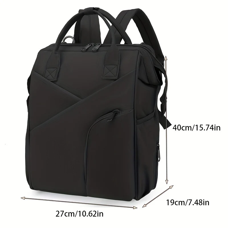 Spazio multistrato Borsa per mamma semplice in tinta unita di grande capacità Borsa per mamma semplice Zaino portatile multifunzionale, Regalo di Natale per il Giorno del Ringraziamento di Halloween