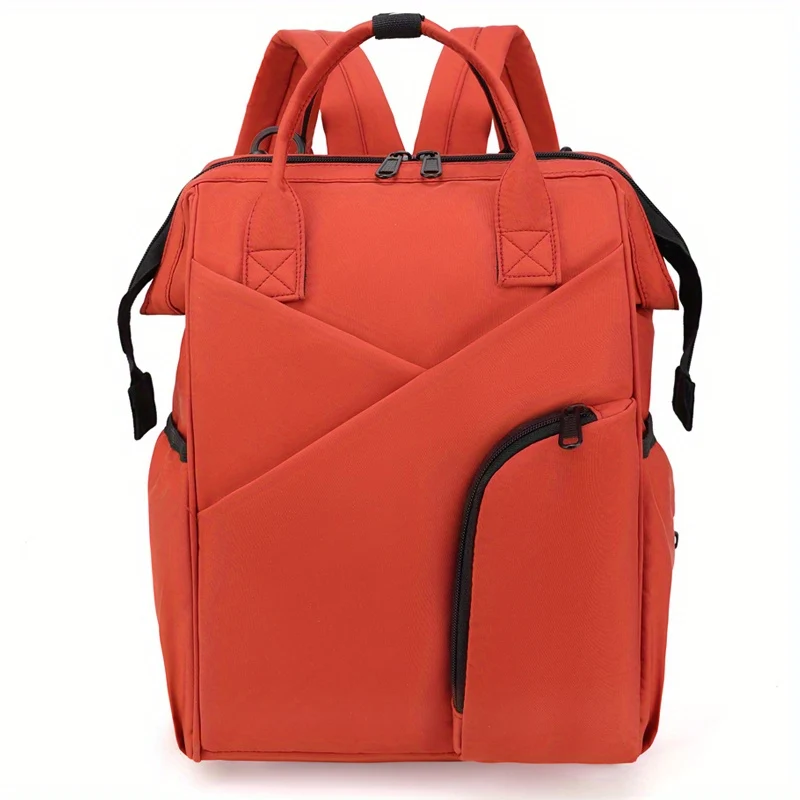 Spazio multistrato Borsa per mamma semplice in tinta unita di grande capacità Borsa per mamma semplice Zaino portatile multifunzionale, Regalo di Natale per il Giorno del Ringraziamento di Halloween