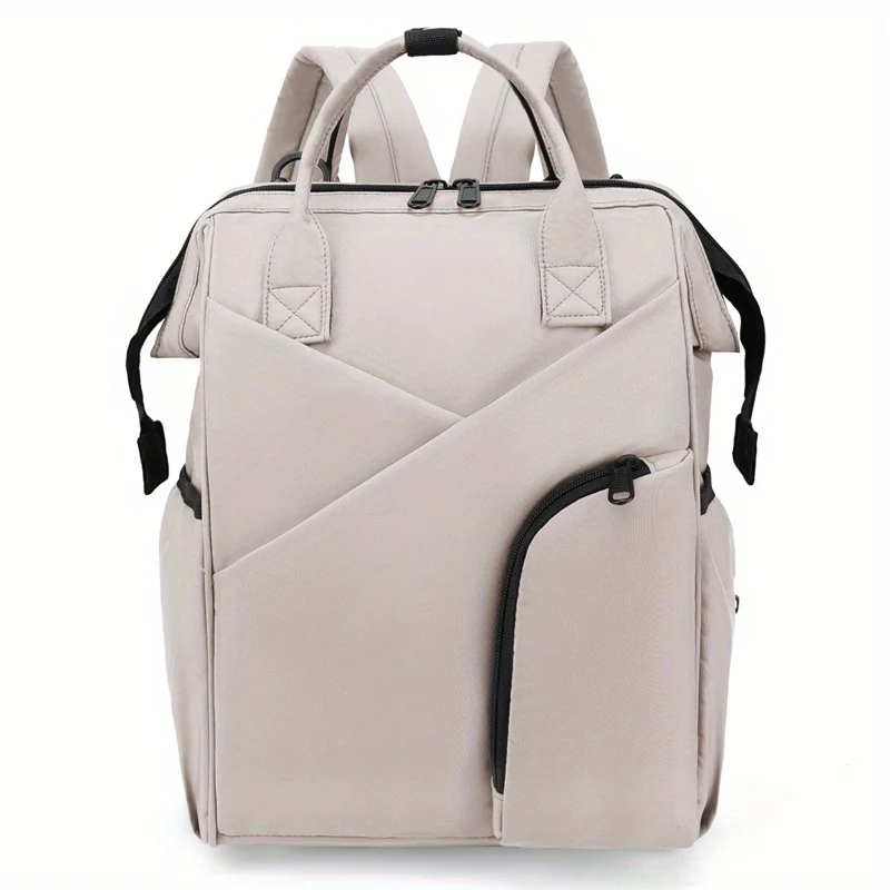 Spazio multistrato Borsa per mamma semplice in tinta unita di grande capacità Borsa per mamma semplice Zaino portatile multifunzionale, Regalo di Natale per il Giorno del Ringraziamento di Halloween