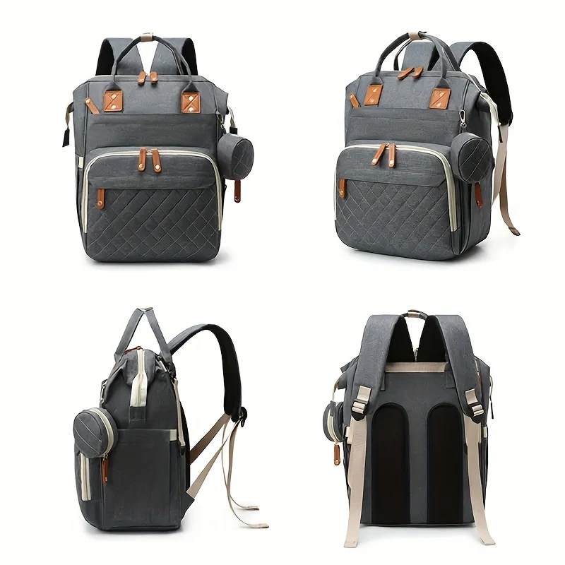 Borsa per mamma di grande capacità Zaino portaoggetti portatile multifunzionale per mamma e bambino Bottiglia di latte Pannolini Multi scomparto Borsa per mamma e bambino Natale, Halloween, Regalo del Giorno del Ringraziamento