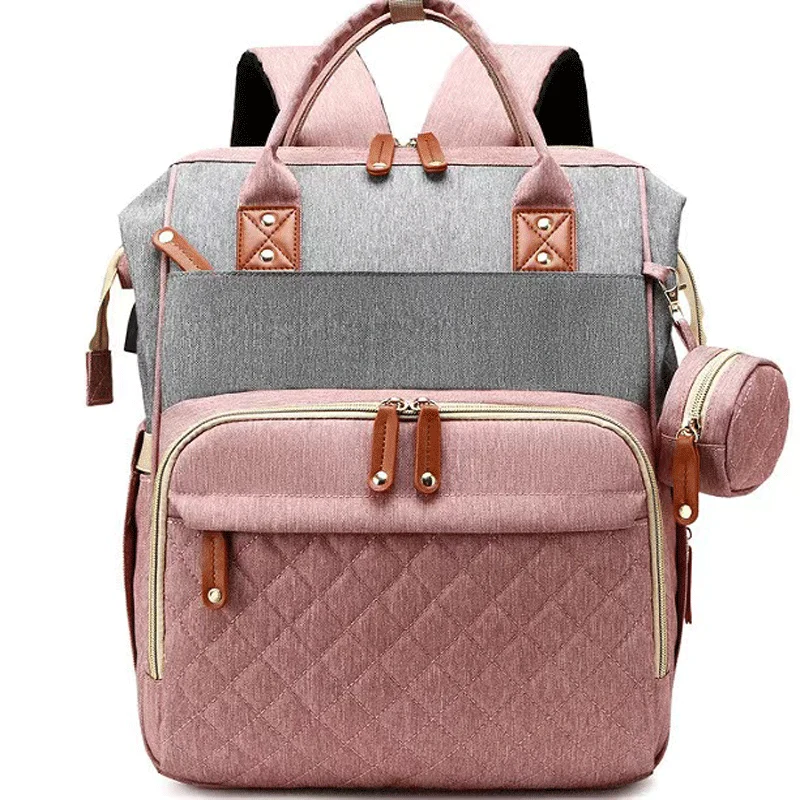 Borsa per mamma di grande capacità Zaino portaoggetti portatile multifunzionale per mamma e bambino Bottiglia di latte Pannolini Multi scomparto Borsa per mamma e bambino Natale, Halloween, Regalo del Giorno del Ringraziamento
