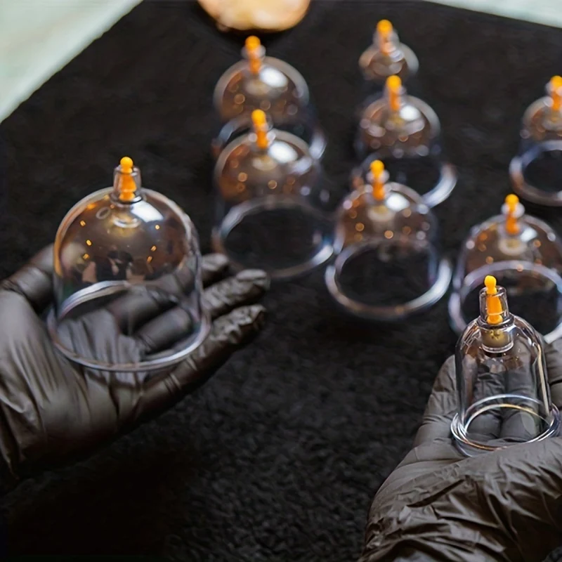 12/24 Pezzi, Set Per Coppettazione, Set Per Coppettazione Hijama Con Pompa, Ventose Per Vuoto Per Corpo Relex, Kit Di Coppettazione Per Massaggio, Terapia Fisica Per Coppettazione Dei Punti Di Agopuntura Cinese