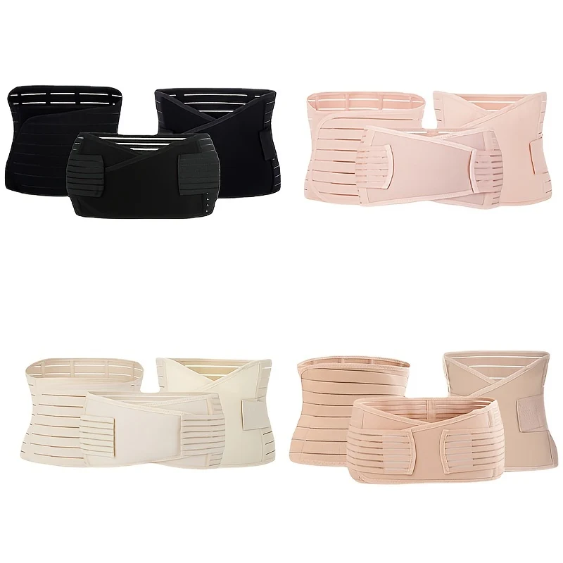 3 fasce di supporto postpartum per donne, cintura addominale di recupero della gravidanza, cintura pelvica, shapewear, guaina snellente