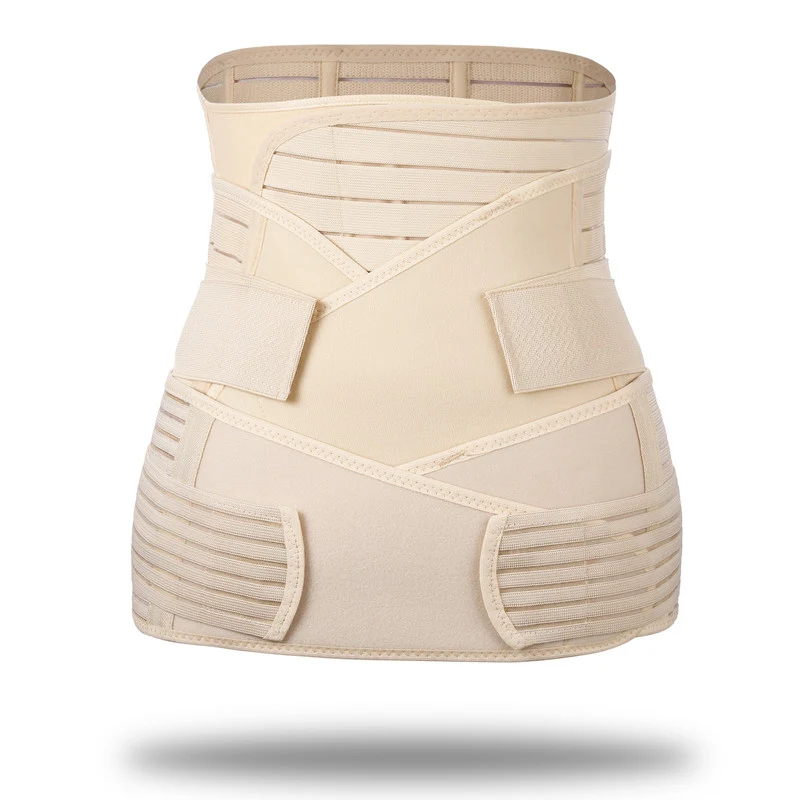 3 fasce di supporto postpartum per donne, cintura addominale di recupero della gravidanza, cintura pelvica, shapewear, guaina snellente