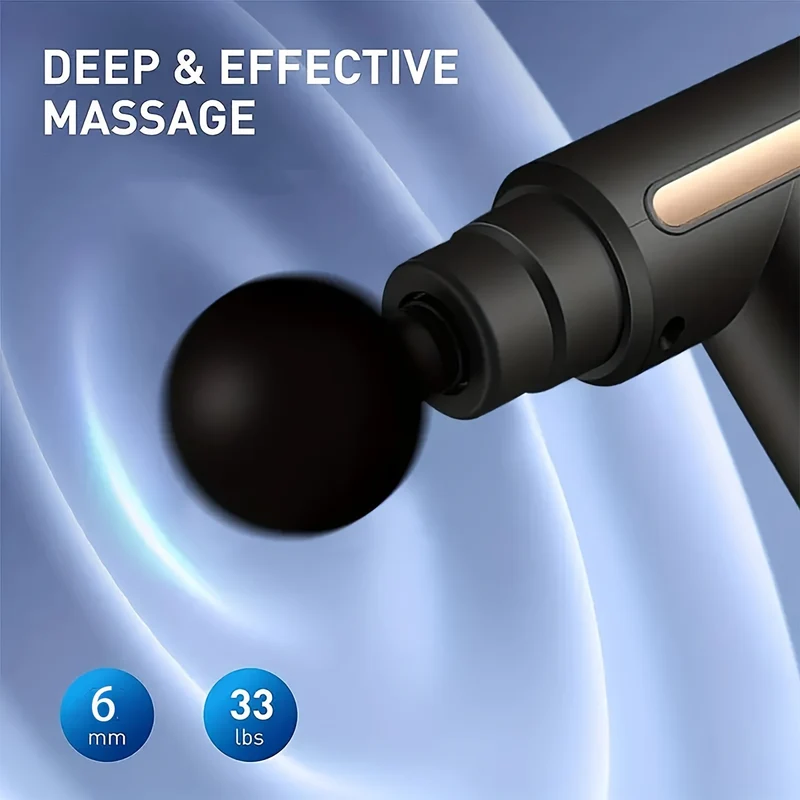 1pc Pistola Per Massaggi, Massaggiatore A Percussione Portatile Per Tessuti Profondi, Design Ultra Compatto Ed Elegante, Alimentato Da Alta Coppia, Regali Per Uomini E Donne