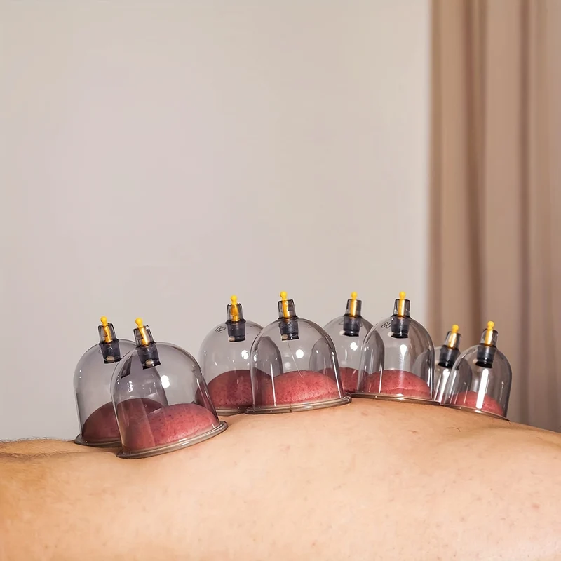 12/24 Pezzi, Set Per Coppettazione, Set Per Coppettazione Hijama Con Pompa, Ventose Per Vuoto Per Corpo Relex, Kit Di Coppettazione Per Massaggio, Terapia Fisica Per Coppettazione Dei Punti Di Agopuntura Cinese