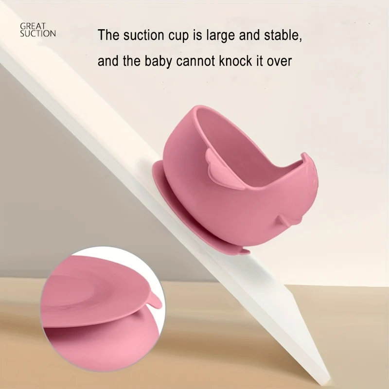 Set Di Alimenti Per Lo Svezzamento Del Bambino| Forniture Per L'alimentazione Del Bambino| Set Cibo Per Bambini| Bavaglino In Silicone, Ciotola, Tazza Con Beccuccio Con Coperchio Per Snack, Piatto Fox Diviso E Utensili| Prima Fase Della Vita