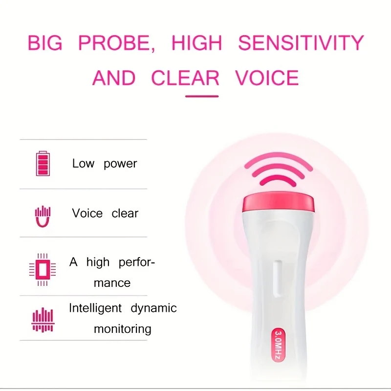 Cardiofrequenzimetro Fetale Doppler Ad Alta Sensibilità E Precisione Da 3,0 MHz: Monitora La Tua Salute Con Facilità! Regalo Di Natale, Halloween, Giorno Del Ringraziamento