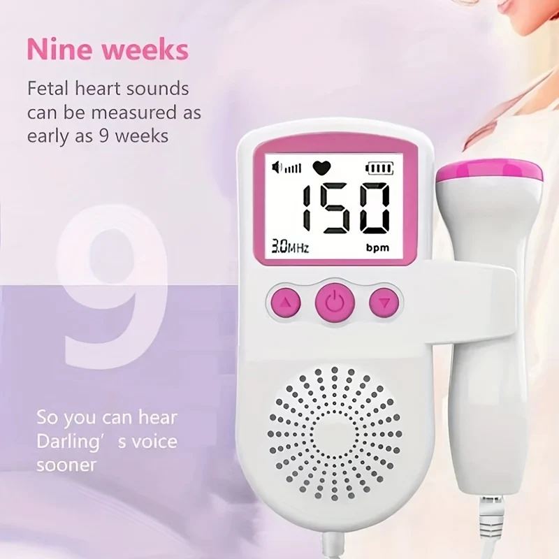 Cardiofrequenzimetro Fetale Doppler Ad Alta Sensibilità E Precisione Da 3,0 MHz: Monitora La Tua Salute Con Facilità! Regalo Di Natale, Halloween, Giorno Del Ringraziamento