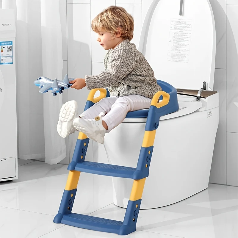 Sedile pieghevole per WC per bambini Sedile per vasino per bambini con scala, Natale, Halloween, regalo per il giorno del Ringraziamento