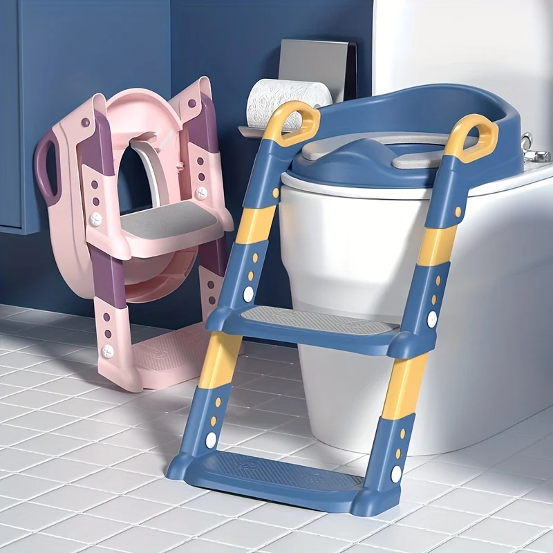 Sedile pieghevole per WC per bambini Sedile per vasino per bambini con scala, Natale, Halloween, regalo per il giorno del Ringraziamento