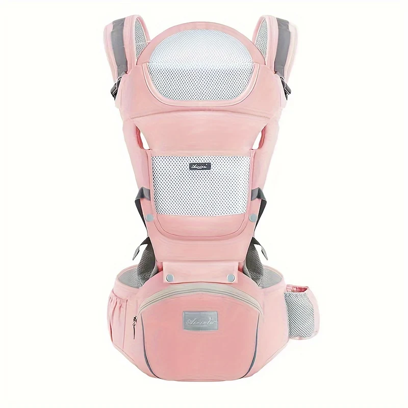 Sgabello in vita per marsupio con borsa portaoggetti, fascia a tracolla per canguro, fascia per neonati, zaino ergonomico, seggiolino da anca per 3-36 mesi, Natale, Halloween, regalo per il giorno del Ringraziamento
