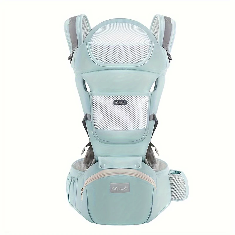 Sgabello in vita per marsupio con borsa portaoggetti, fascia a tracolla per canguro, fascia per neonati, zaino ergonomico, seggiolino da anca per 3-36 mesi, Natale, Halloween, regalo per il giorno del Ringraziamento