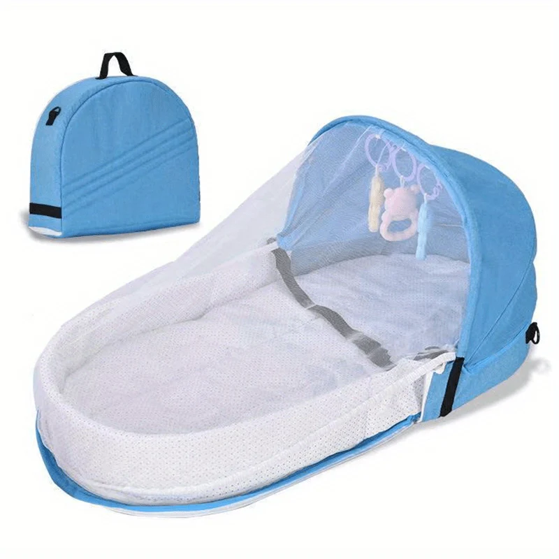 Lettino da viaggio portatile per lettino per bambini, lettino da viaggio per bambini, lettino da trasporto pieghevole per interni ed esterni, per bambini da 0 a 18 mesi, Natale, Halloween, regalo per il giorno del Ringraziamento