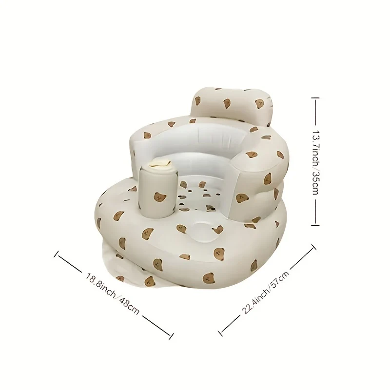 1pc Baby Sitting Bath Stool, Sedia Portatile Anti-Caduta Con Design Largo, Divano Gonfiabile E Sedia Pieghevole!