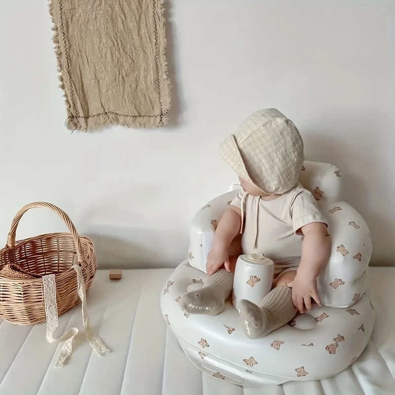1pc Baby Sitting Bath Stool, Sedia Portatile Anti-Caduta Con Design Largo, Divano Gonfiabile E Sedia Pieghevole!