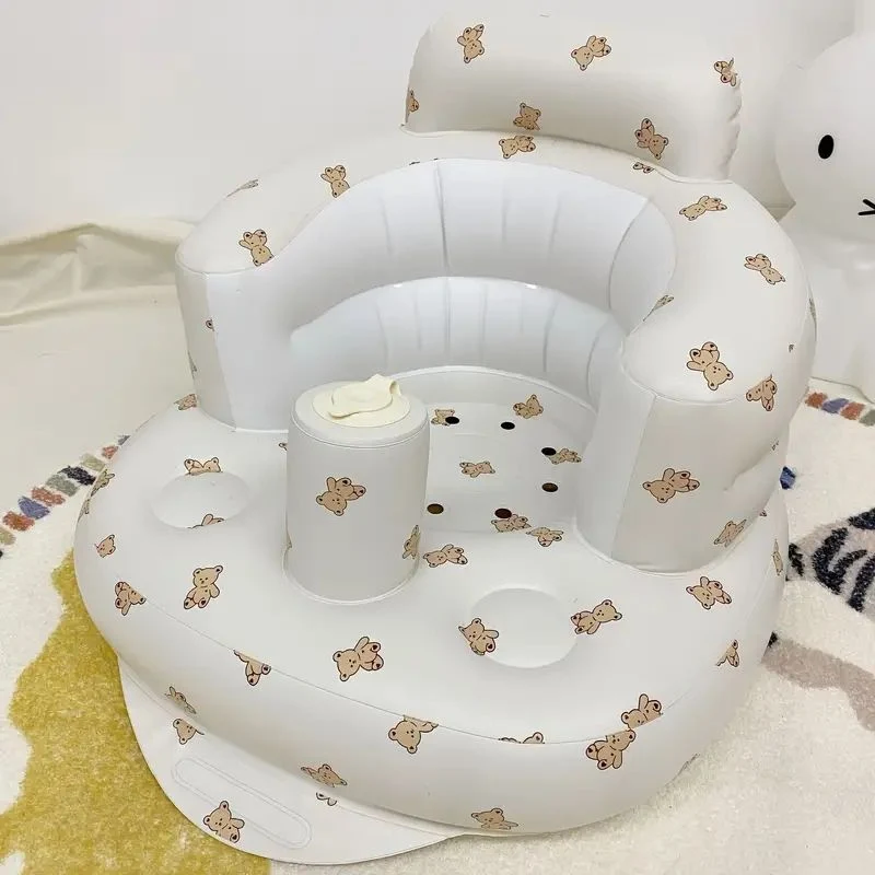 1pc Baby Sitting Bath Stool, Sedia Portatile Anti-Caduta Con Design Largo, Divano Gonfiabile E Sedia Pieghevole!