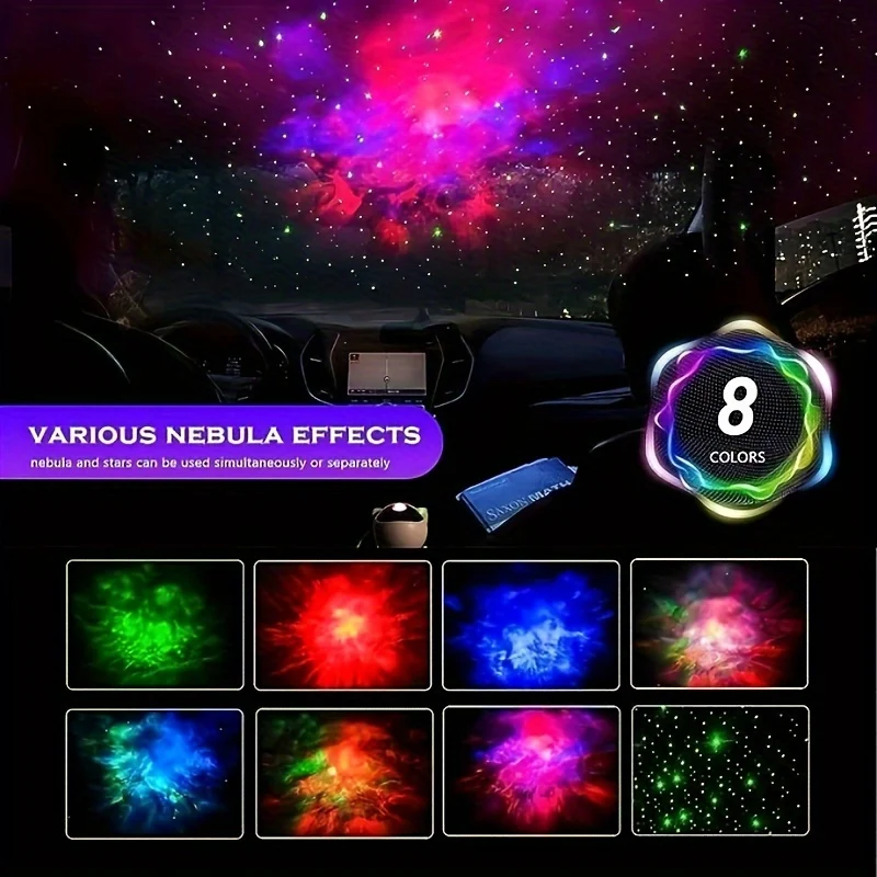 Proiettore Stellare Per Astronauti Luce Notturna - Proiettore Spaziale Nebula Lampada Per Proiezione A Soffitto Con Timer, Telecomando E Regolabile A 360 °, Per Camere Da Letto, Sala Giochi