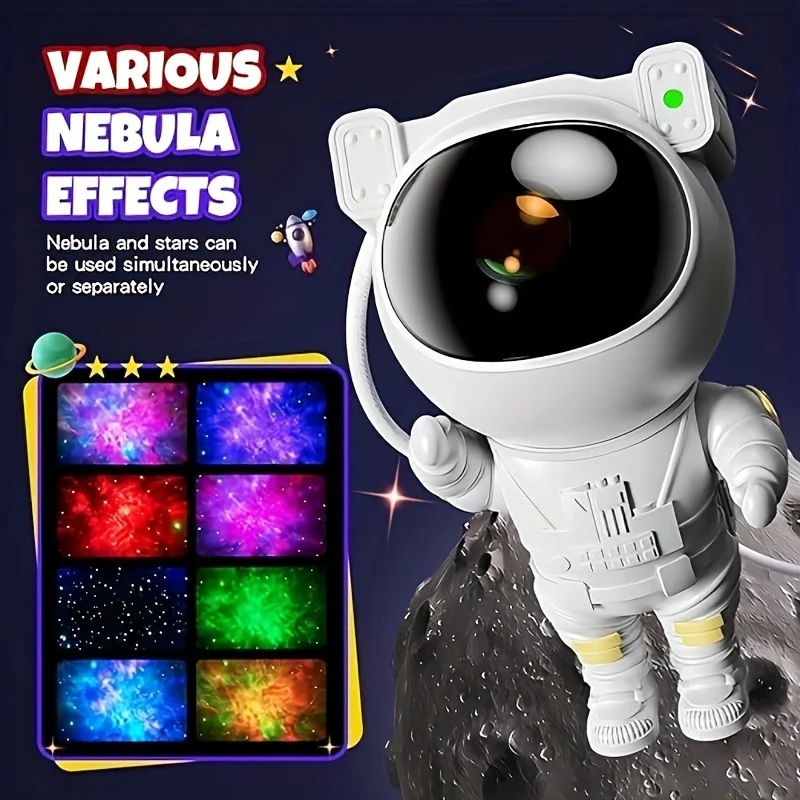 Proiettore Stellare Per Astronauti Luce Notturna - Proiettore Spaziale Nebula Lampada Per Proiezione A Soffitto Con Timer, Telecomando E Regolabile A 360 °, Per Camere Da Letto, Sala Giochi