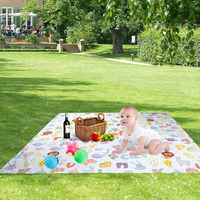 Tappetino per pavimento per sotto sedia alta / arti / mestieri, tappetino strisciante, tappetino per giochi per bambini, tappetino impermeabile anti-scivolo per schizzi di cibo, lavabile, tappetino da picnic portatile e tovaglia 51 '' x51 '' (130x130cm)