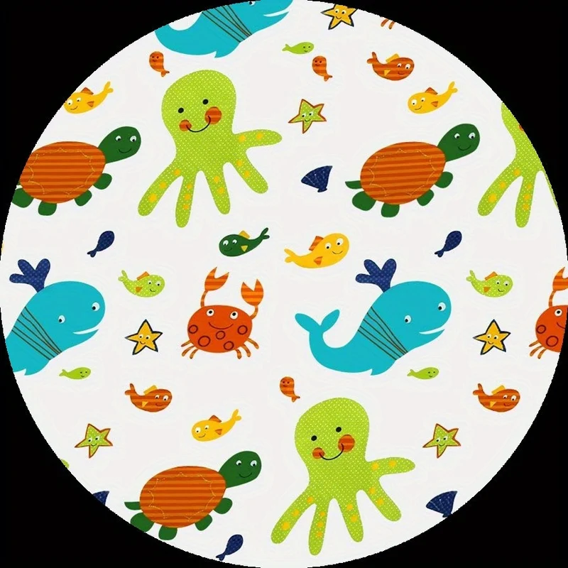 Tappetino per pavimento per sotto sedia alta / arti / mestieri, tappetino strisciante, tappetino per giochi per bambini, tappetino impermeabile anti-scivolo per schizzi di cibo, lavabile, tappetino da picnic portatile e tovaglia 51 '' x51 '' (130x130cm)