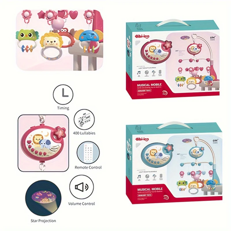 Giocattoli Da Comodino Per Bambini: Campanello Per Passeggino, Rotatore Musicale, Luce Di Proiezione Con Telecomando E Altro: Comfort Perfetto Per I Neonati! Regali Di Natale Del Ringraziamento Di Halloween
