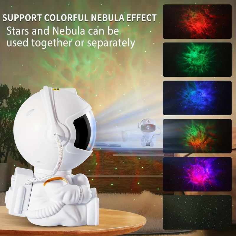 Astronauta Proiezione Stellare Luce Piena Di Stelle Luce Notturna Astronauta Laser BT Luce Nordica Luce Stellata Natale, Halloween, Regalo Del Ringraziamento