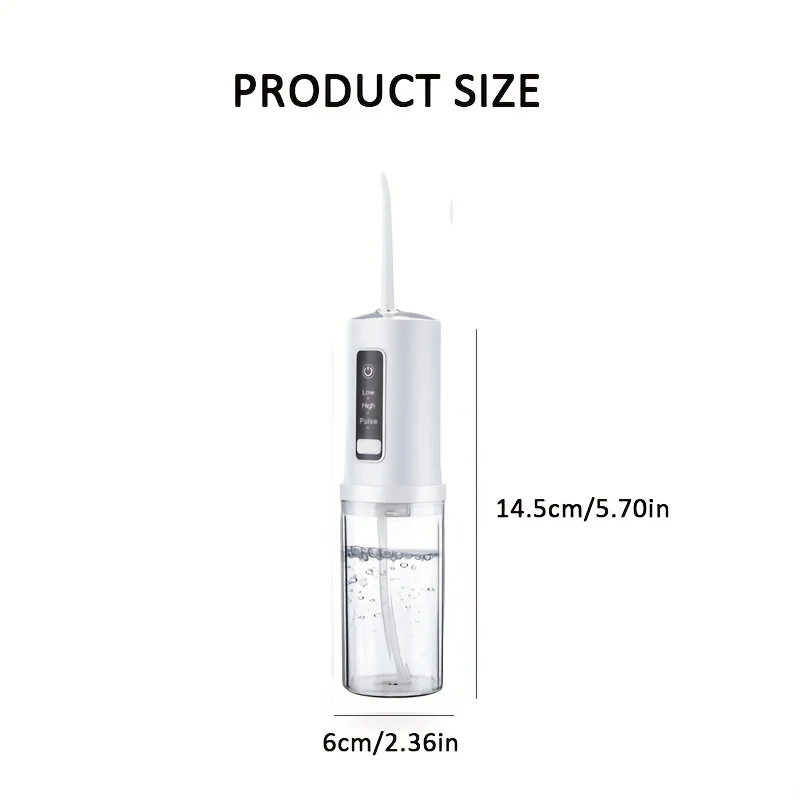 Irrigatore Per Filo Interdentale Portatile Ricaricabile 4 In 1, Irrigatore Orale Da 230 Ml, 3 Modalità, Per La Cura Quotidiana Dei Denti Di Uomini E Donne