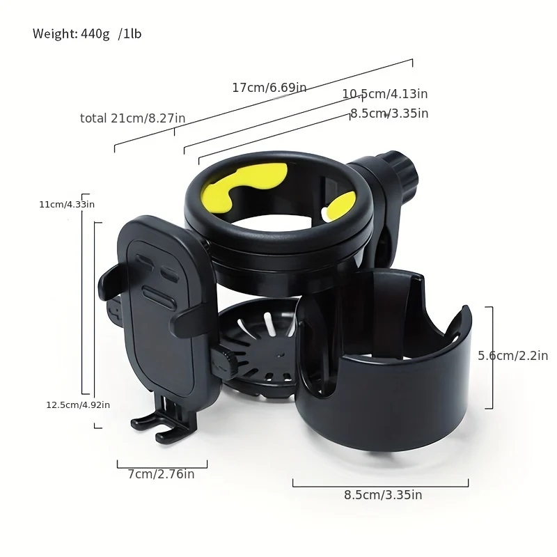 1pc portabottiglie per bici/passeggino portabollitori per carrozzina, portabicchieri con portacellulare